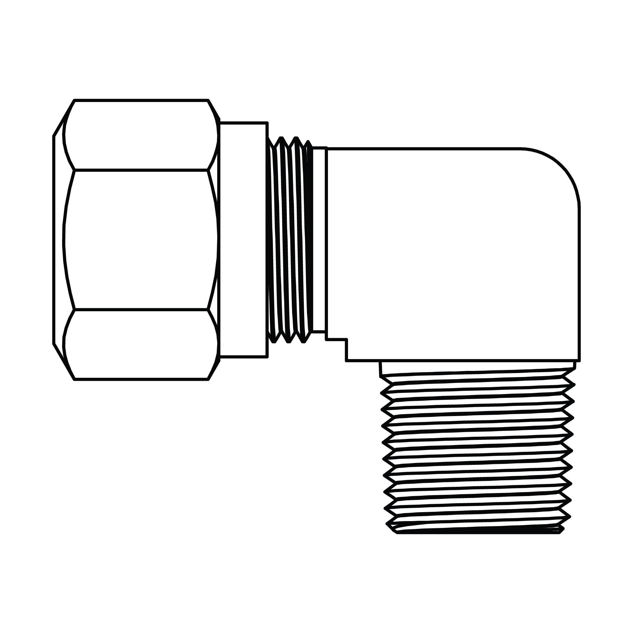 Tube to Pipe Elbow 90&deg;