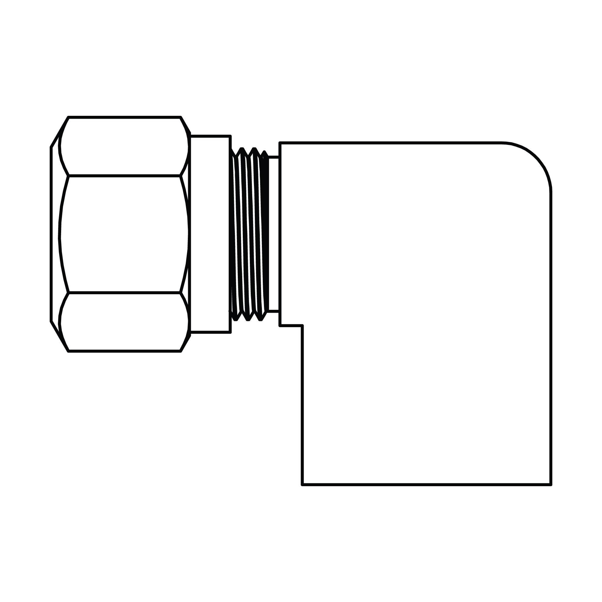 Tube to Pipe Elbow 90&deg;