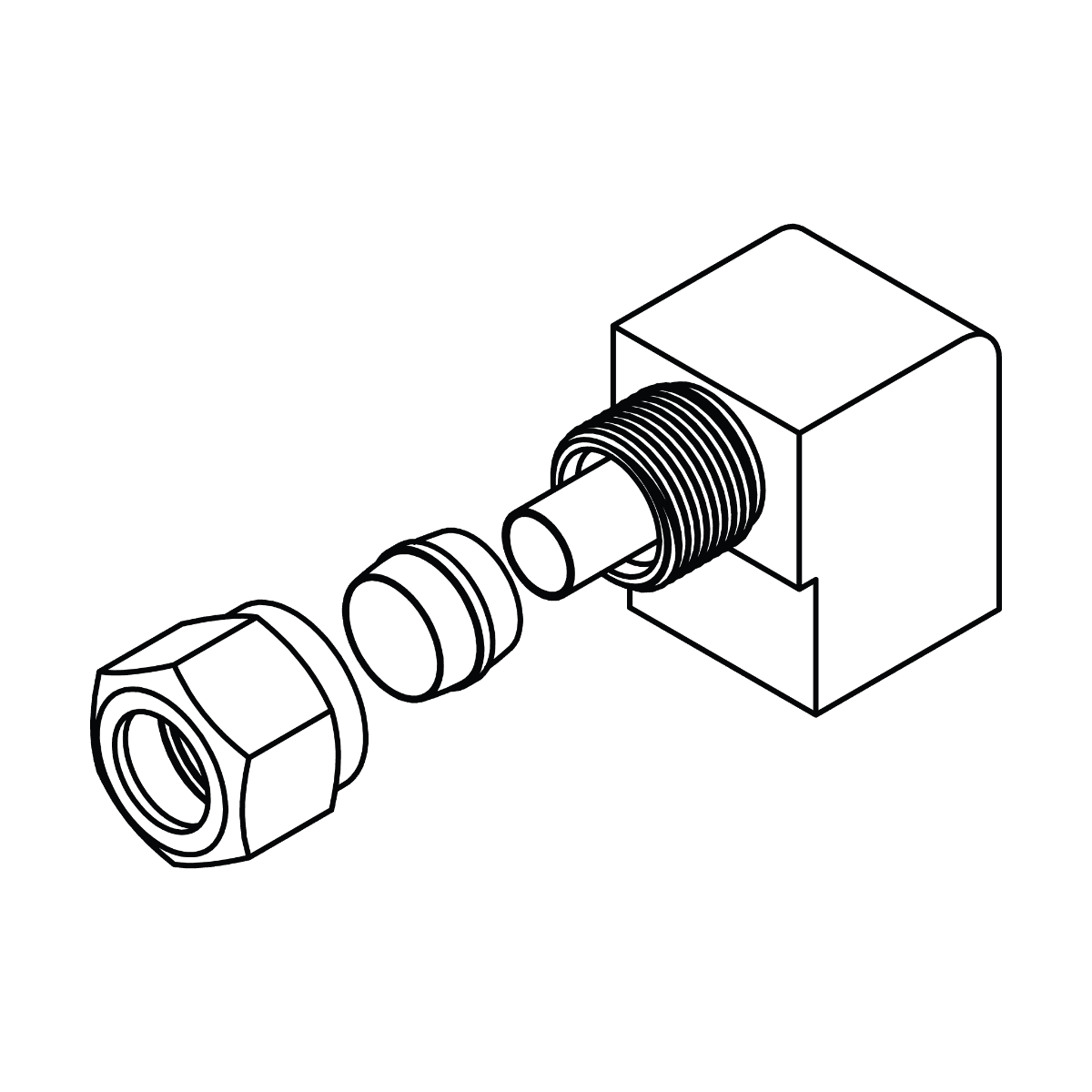 Tube to Pipe Elbow 90&deg;