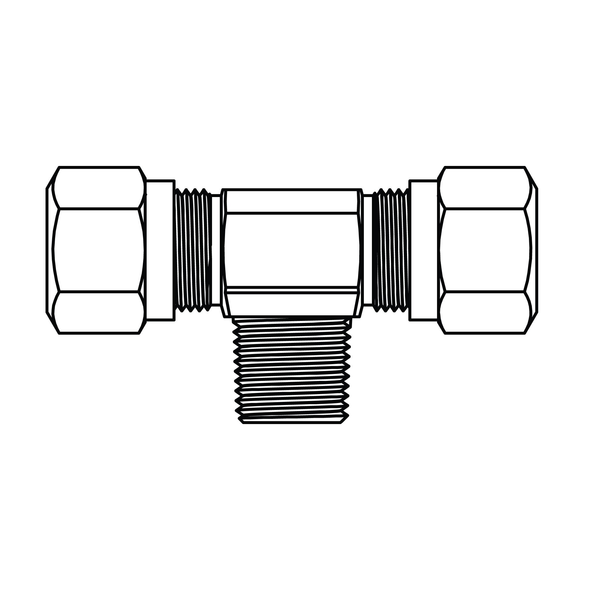 Tube to Pipe Branch Tee