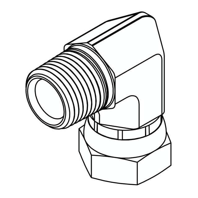 Restricted Pipe to Pipe Swivel Elbow 90°