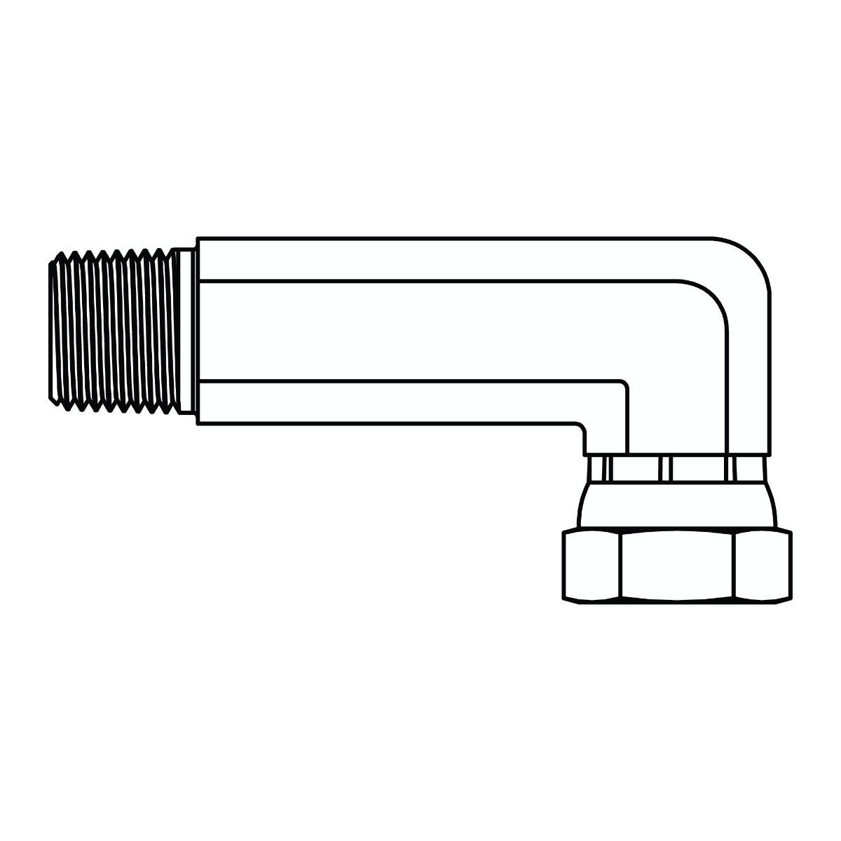 Pipe to Pipe Swivel Elbow 90&deg; - Extra Long