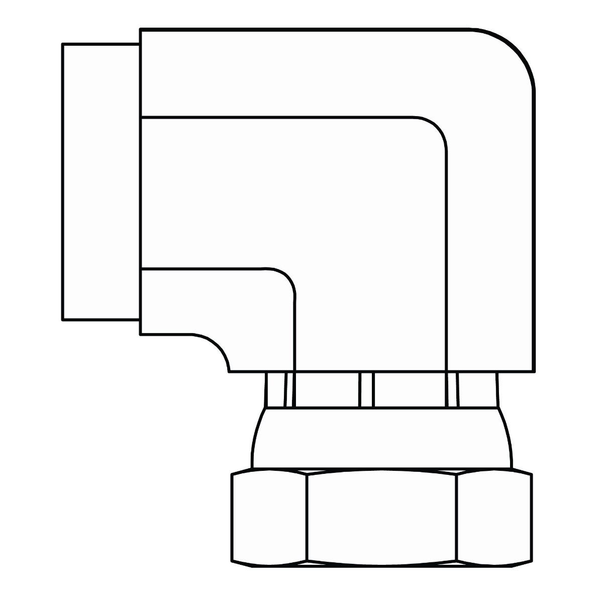 Pipe to Pipe Swivel Elbow 90&deg;