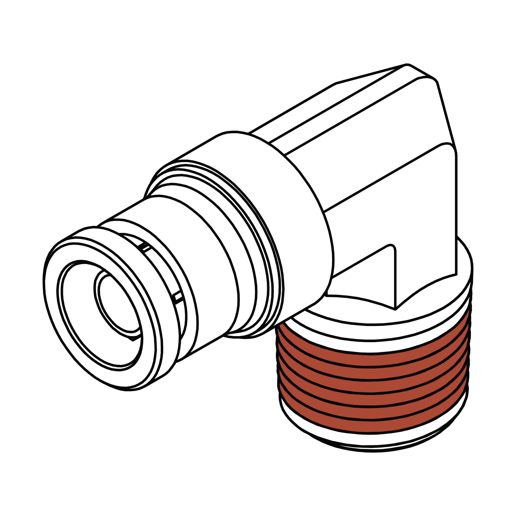 Tube to Pipe Elbow 90&deg;