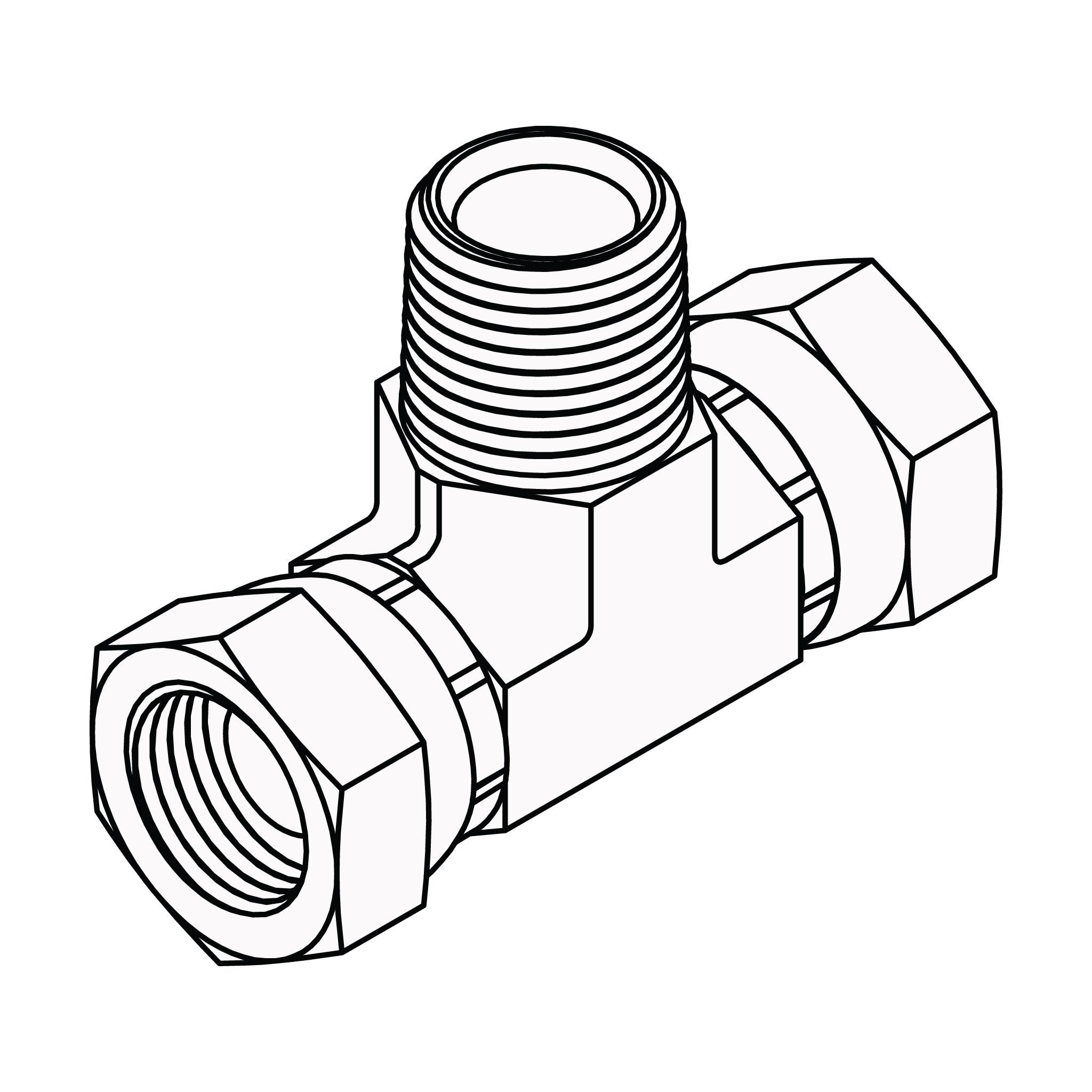 Pipe Swivel Branch Tee