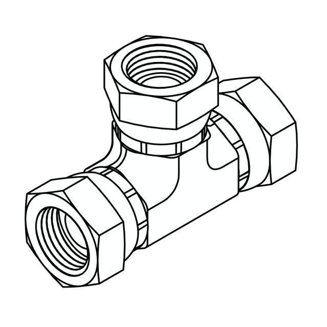 Pipe Swivel Union Tee