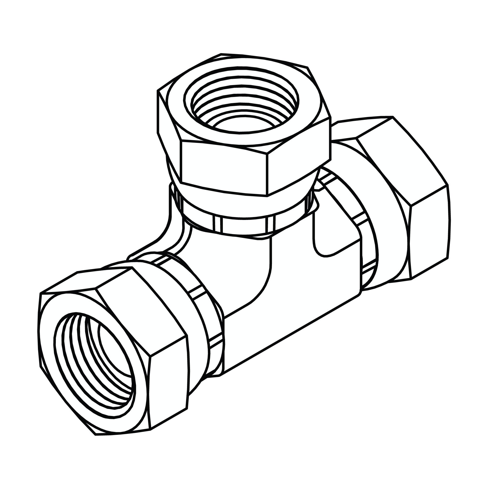 Pipe Swivel Union Tee