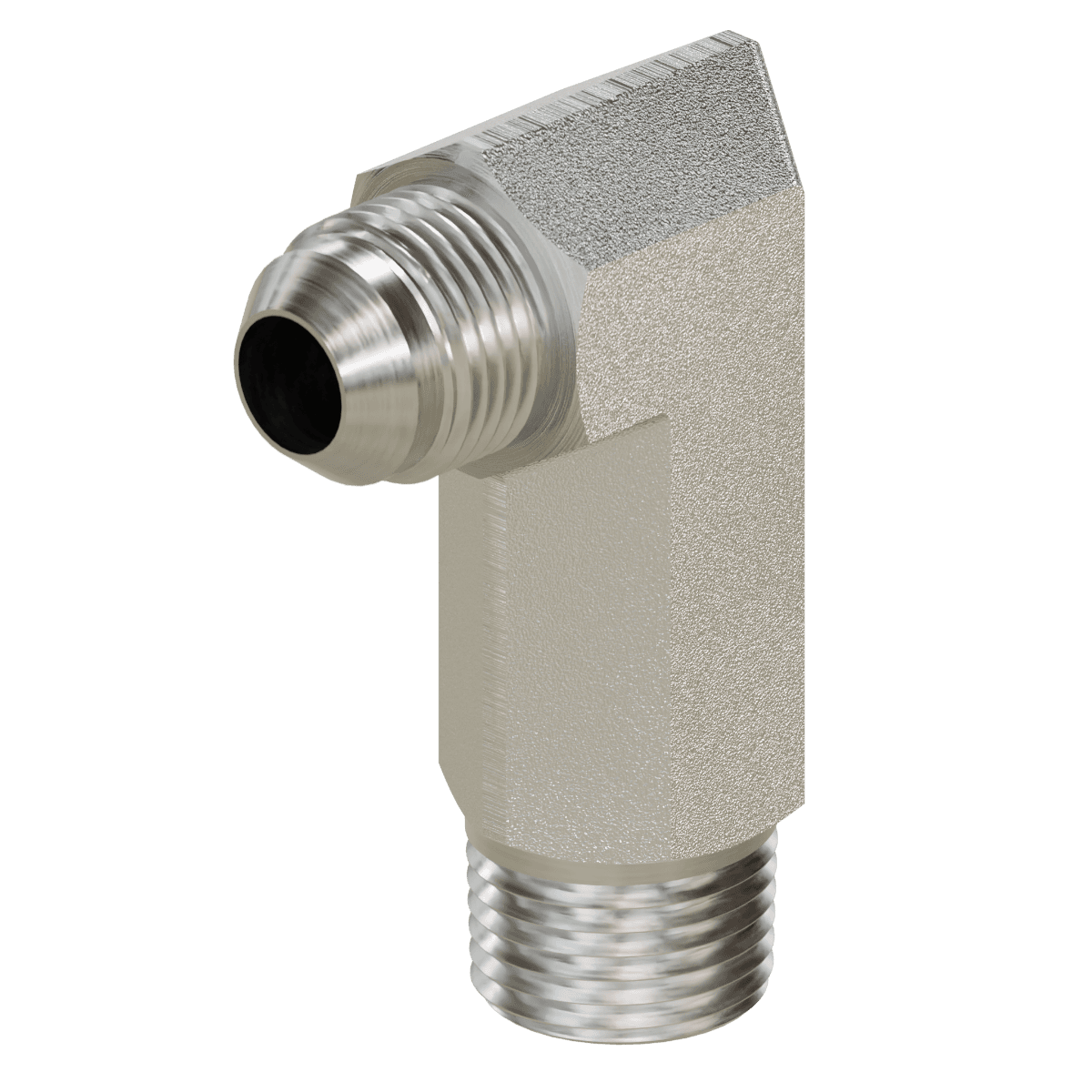 JIC to Pipe - Long Elbow 90&deg;