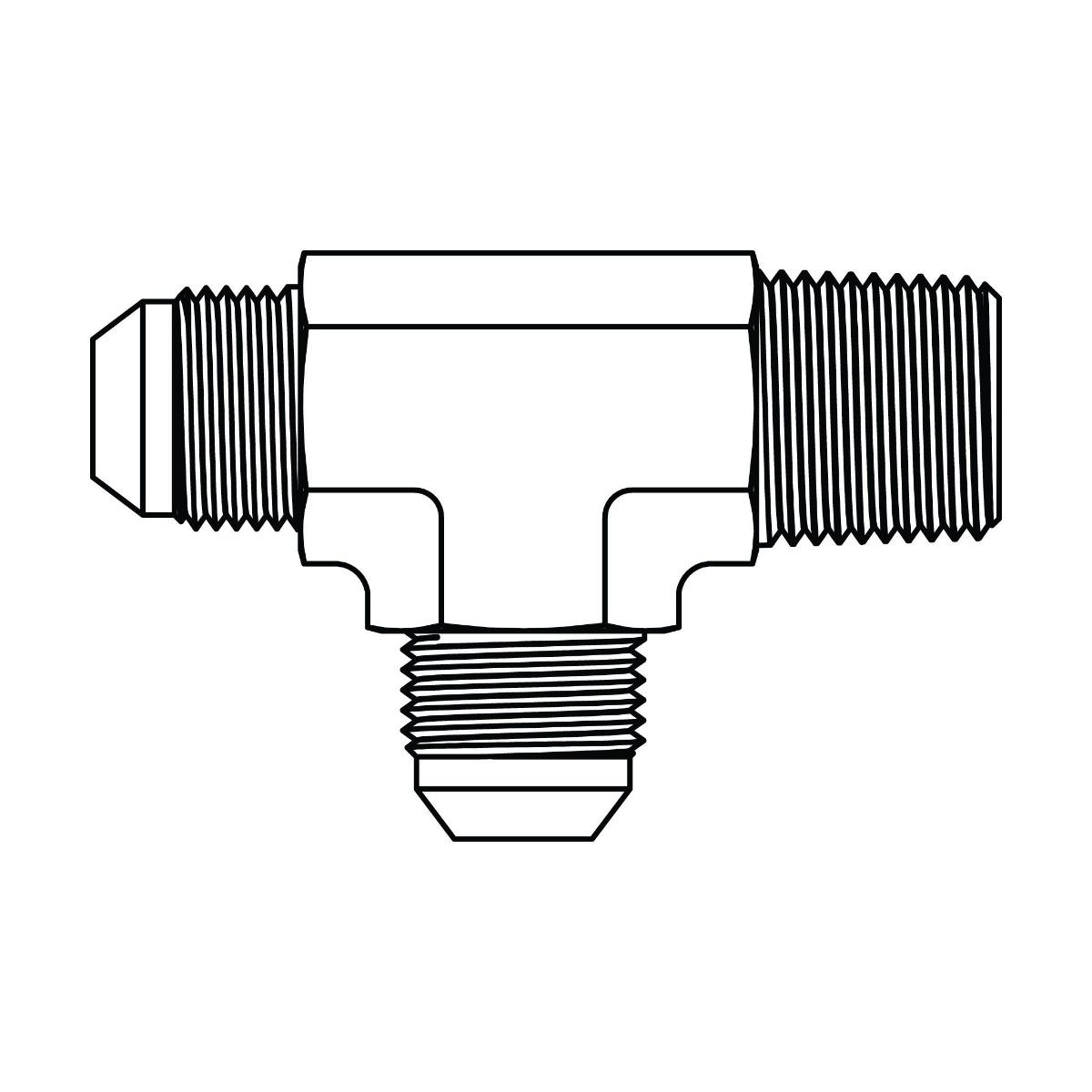 JIC to Pipe Run Tee
