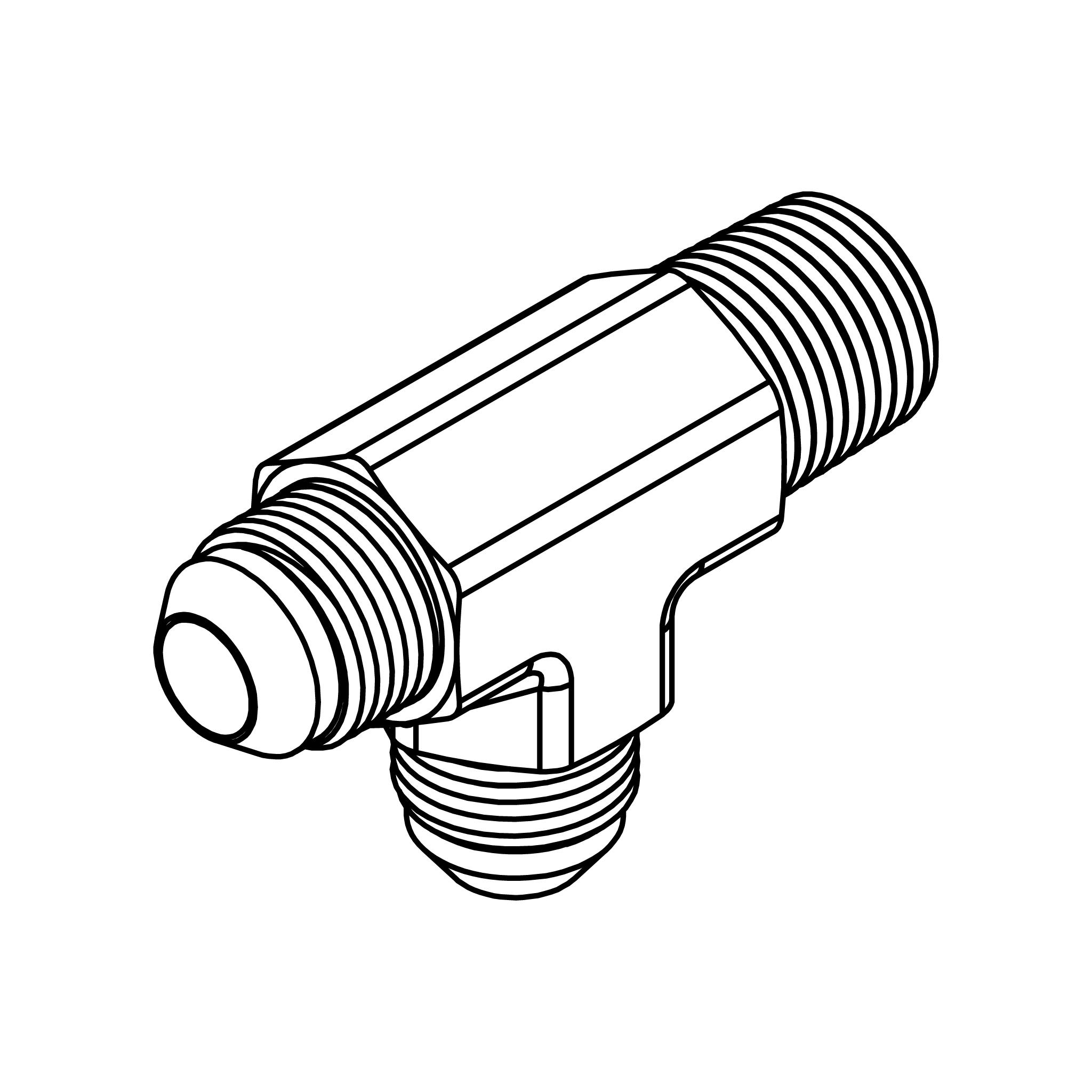 JIC to Pipe Run Tee
