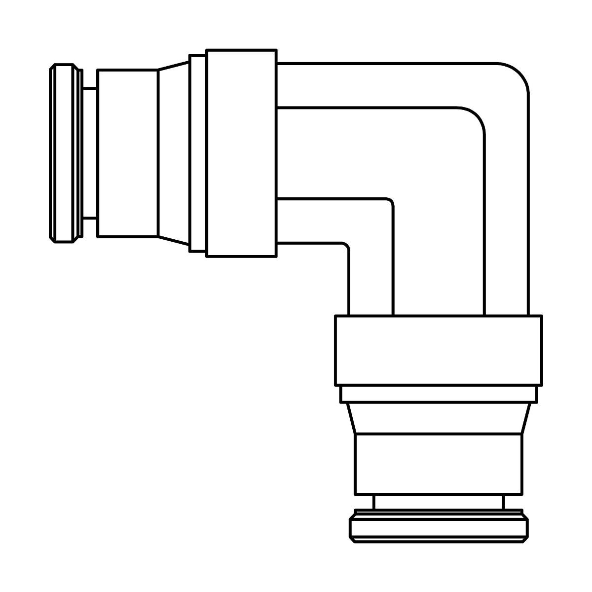 Tube Union Elbow 90&deg;