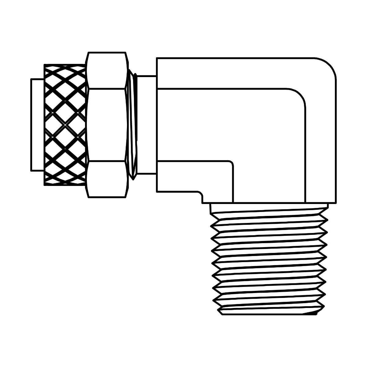 Tube to Pipe Elbow 90&deg;