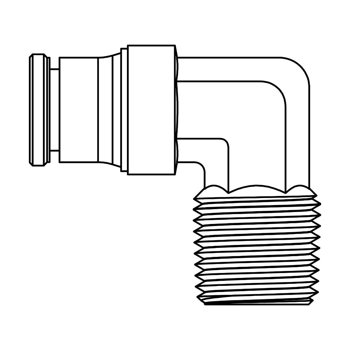 Tube to Pipe Elbow 90&deg;