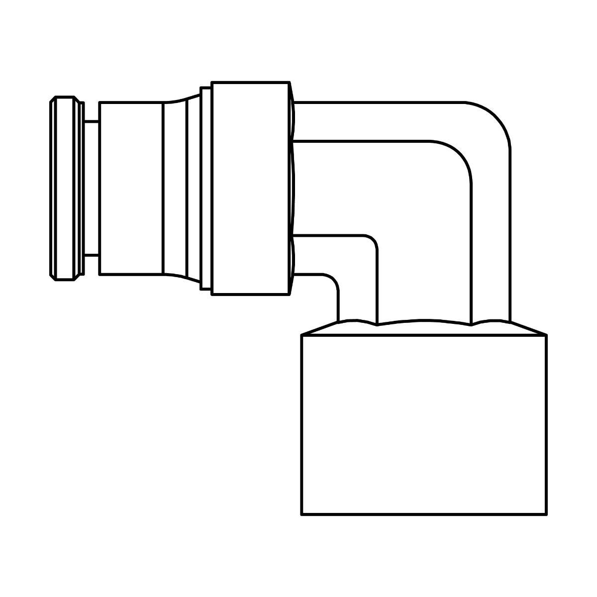 Tube to Pipe Elbow 90&deg;