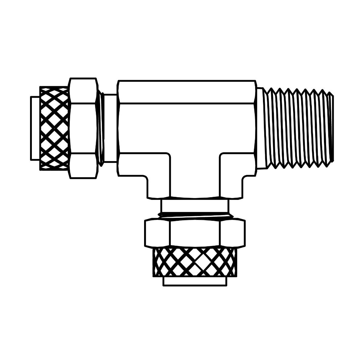 Tube to Pipe Run Tee