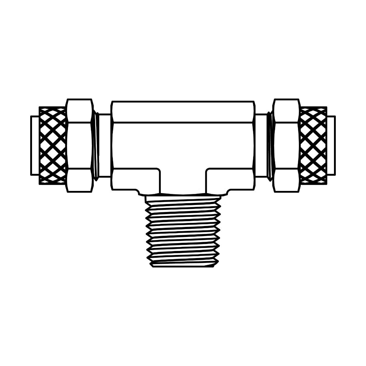 Tube to Pipe Branch Tee