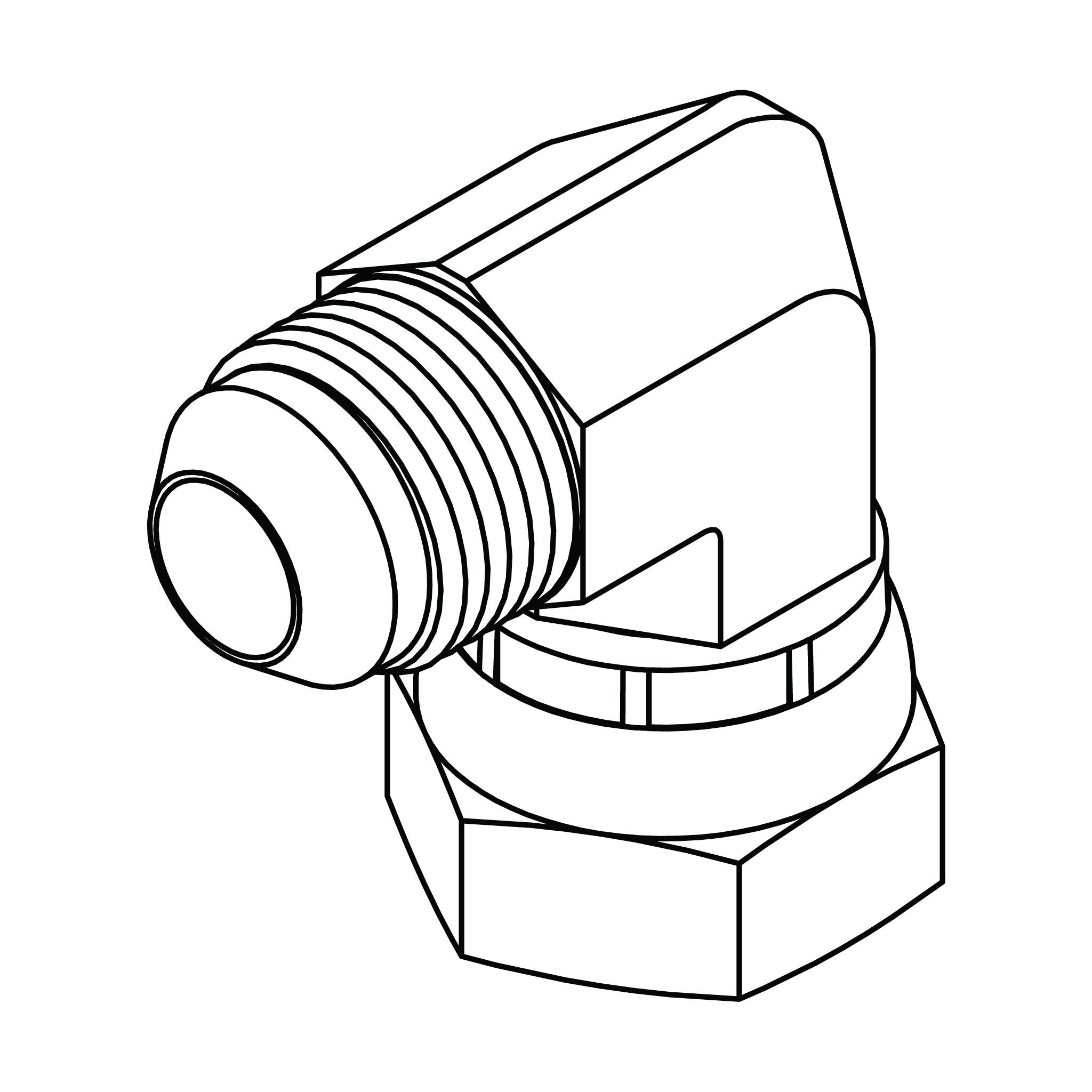 JIC to BSPP Swivel Elbow 90&deg;