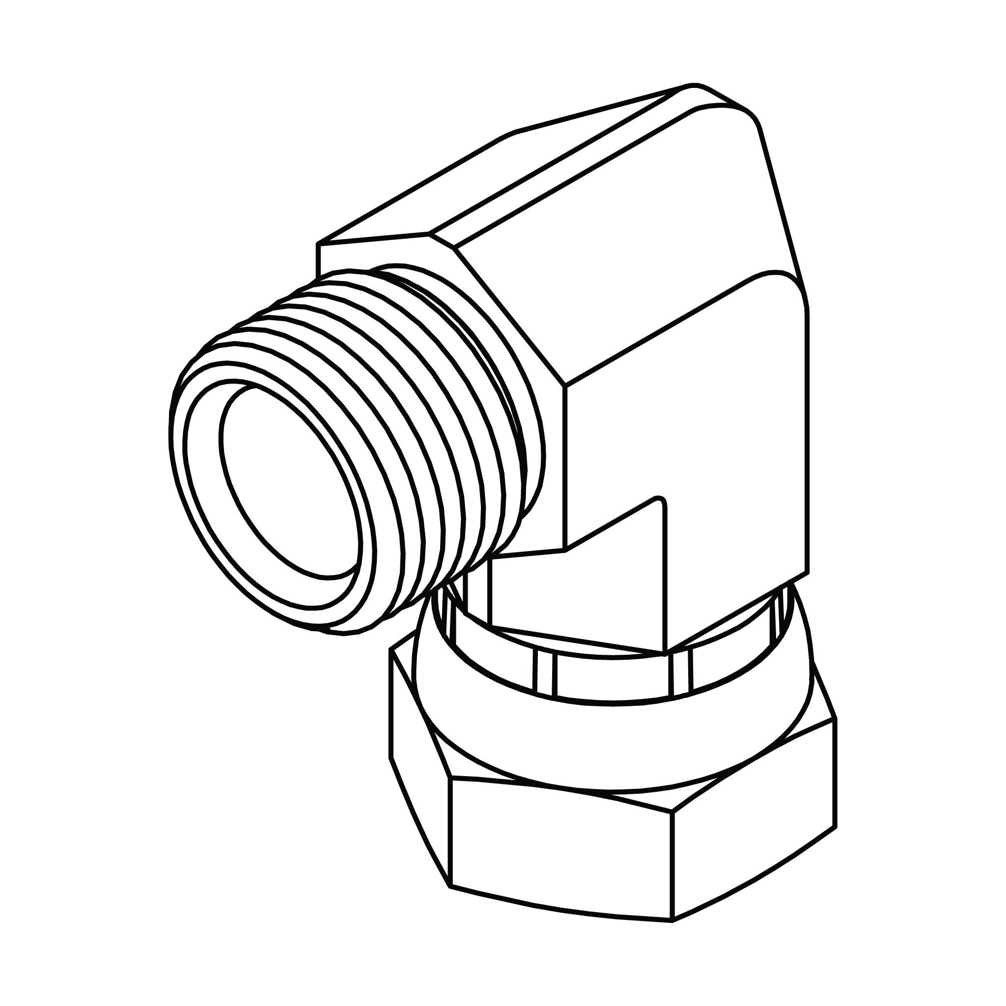 BSPP to BSPP Swivel Elbow 90&deg;