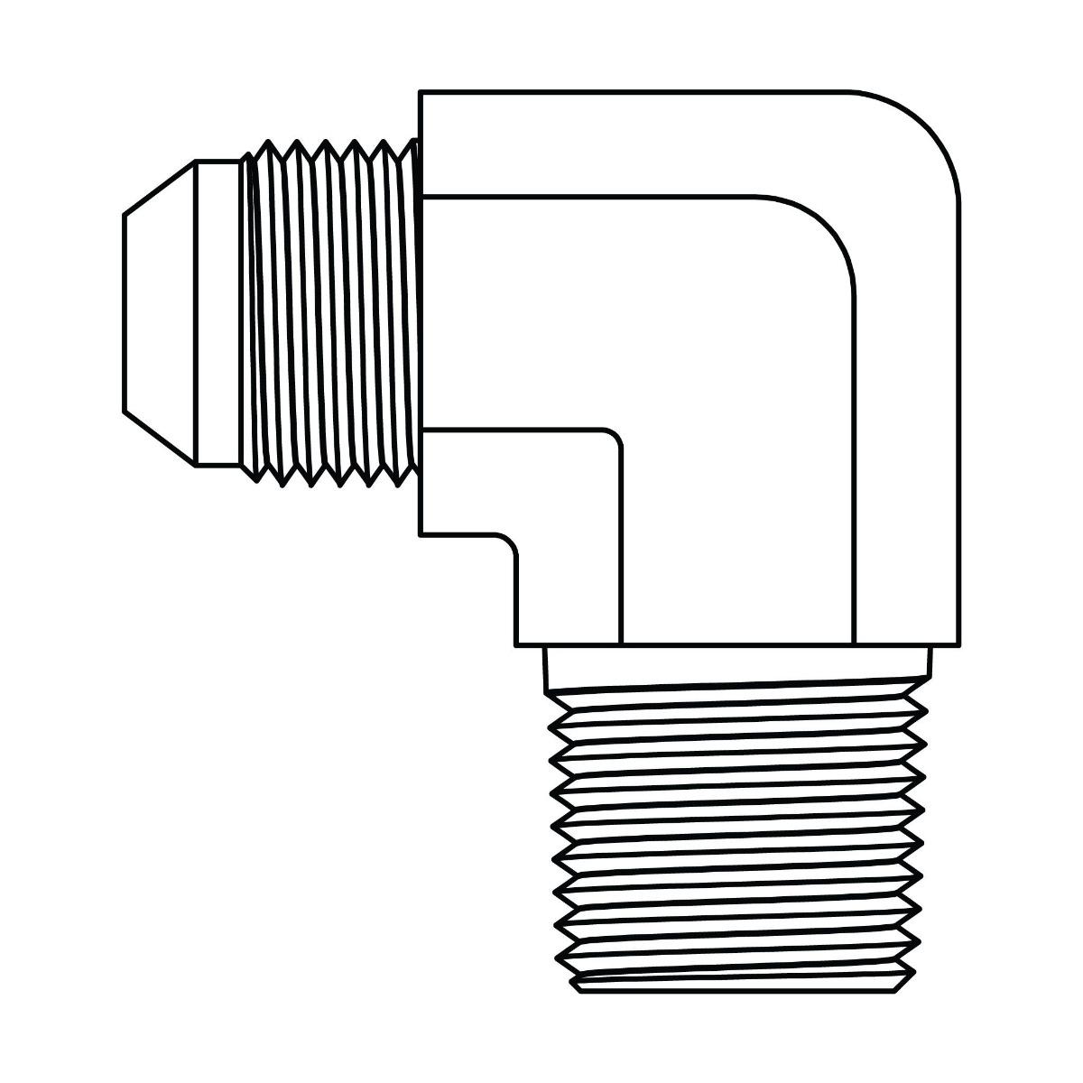 JIC to BSPT Elbow 90&deg;