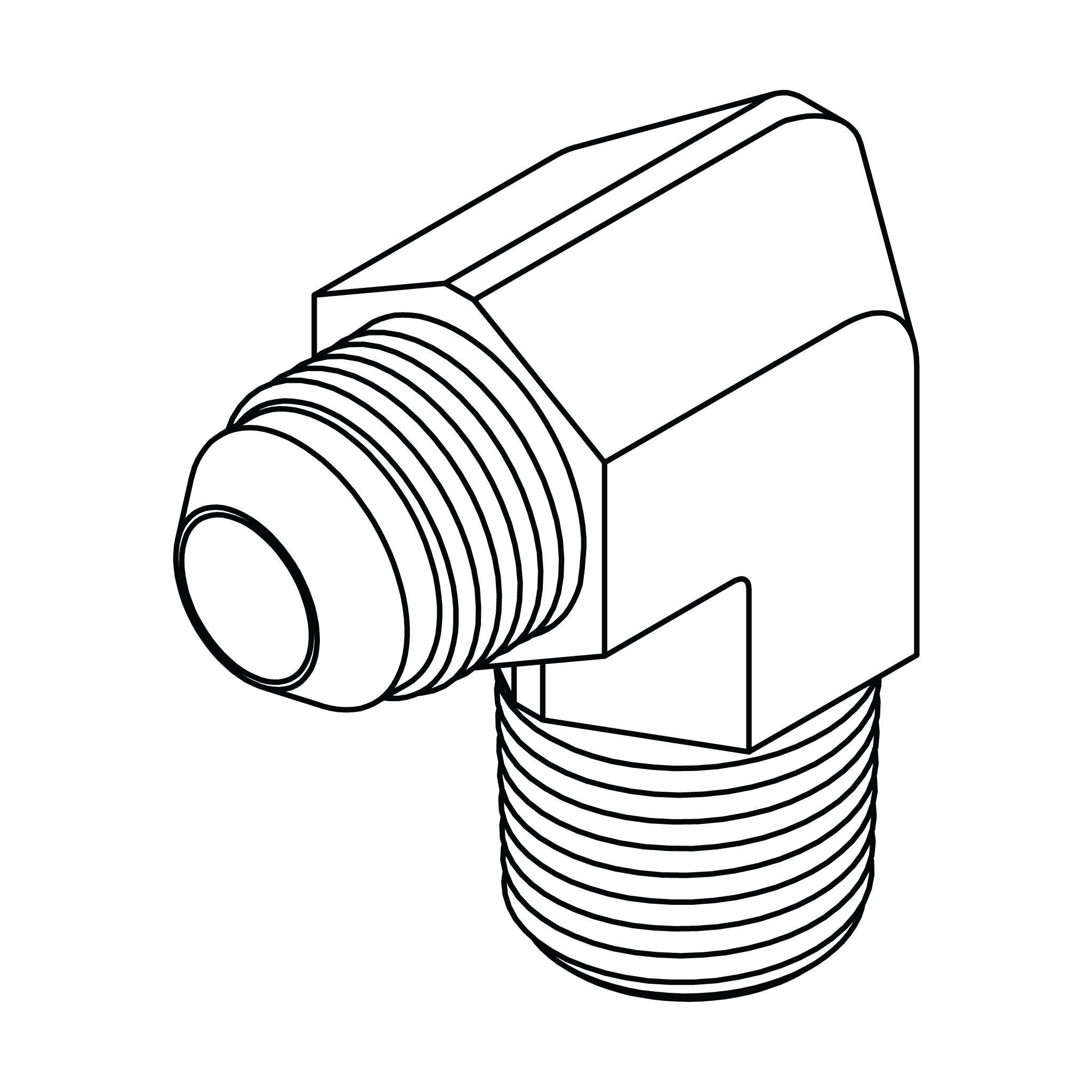 JIC to BSPT Elbow 90&deg;