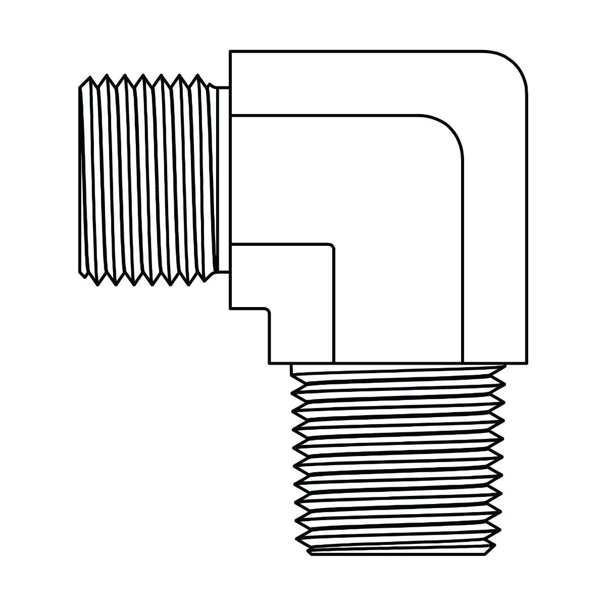 BSPP to BSPT Elbow 90&deg;