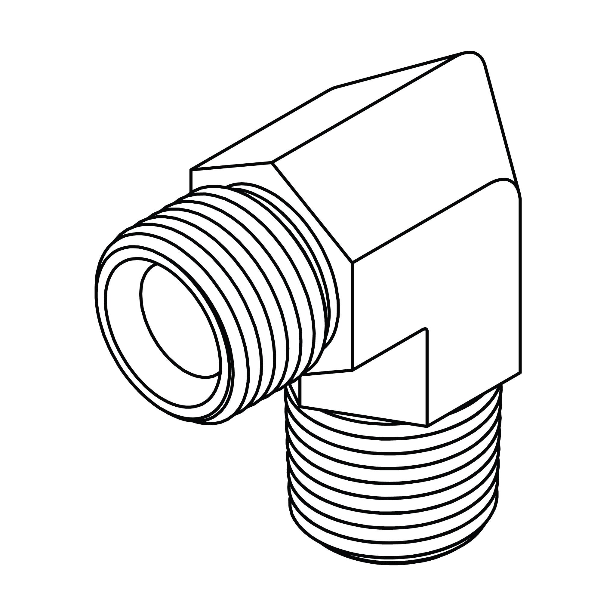 BSPP to BSPT Elbow 90&deg;
