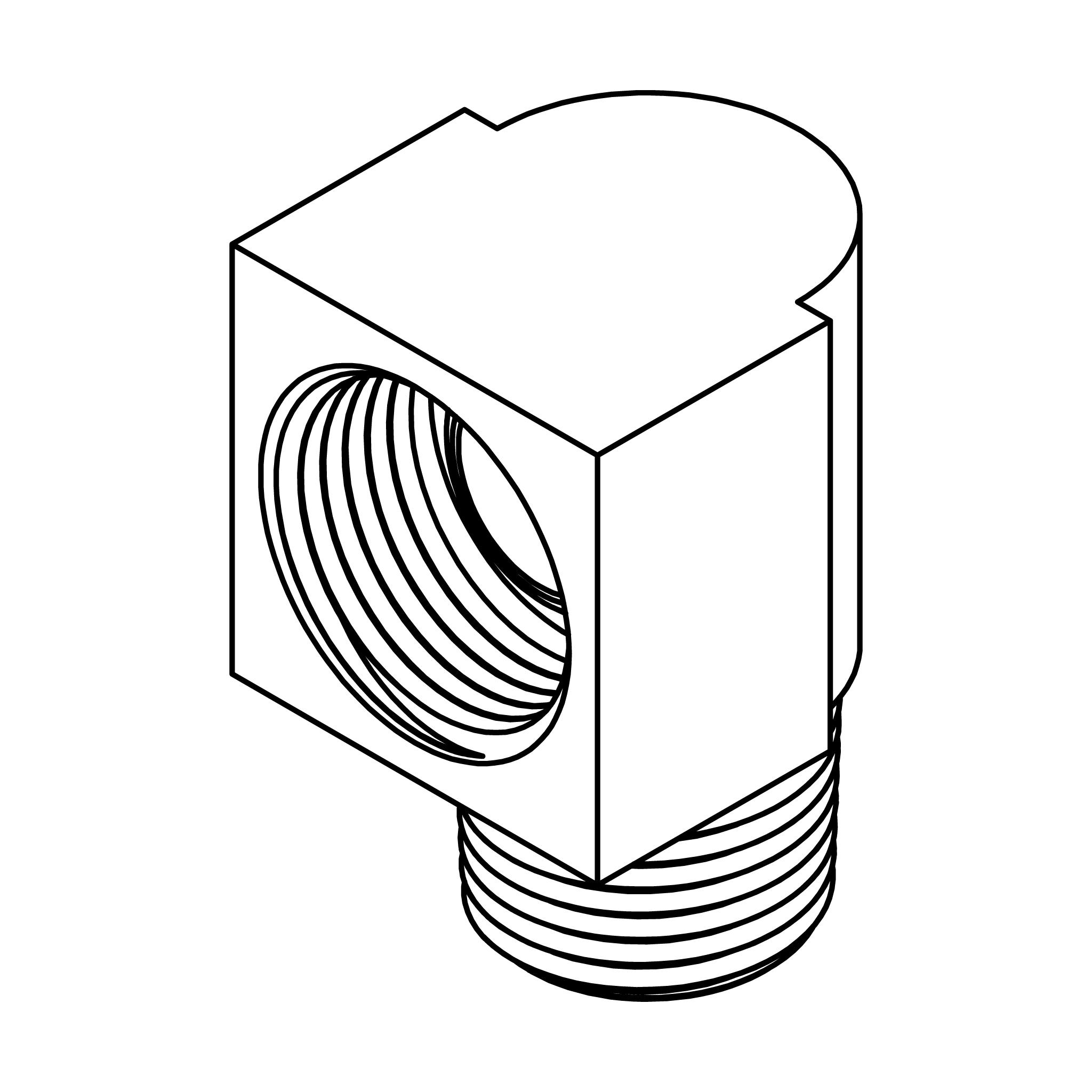 Tube to Pipe Elbow 90&deg;