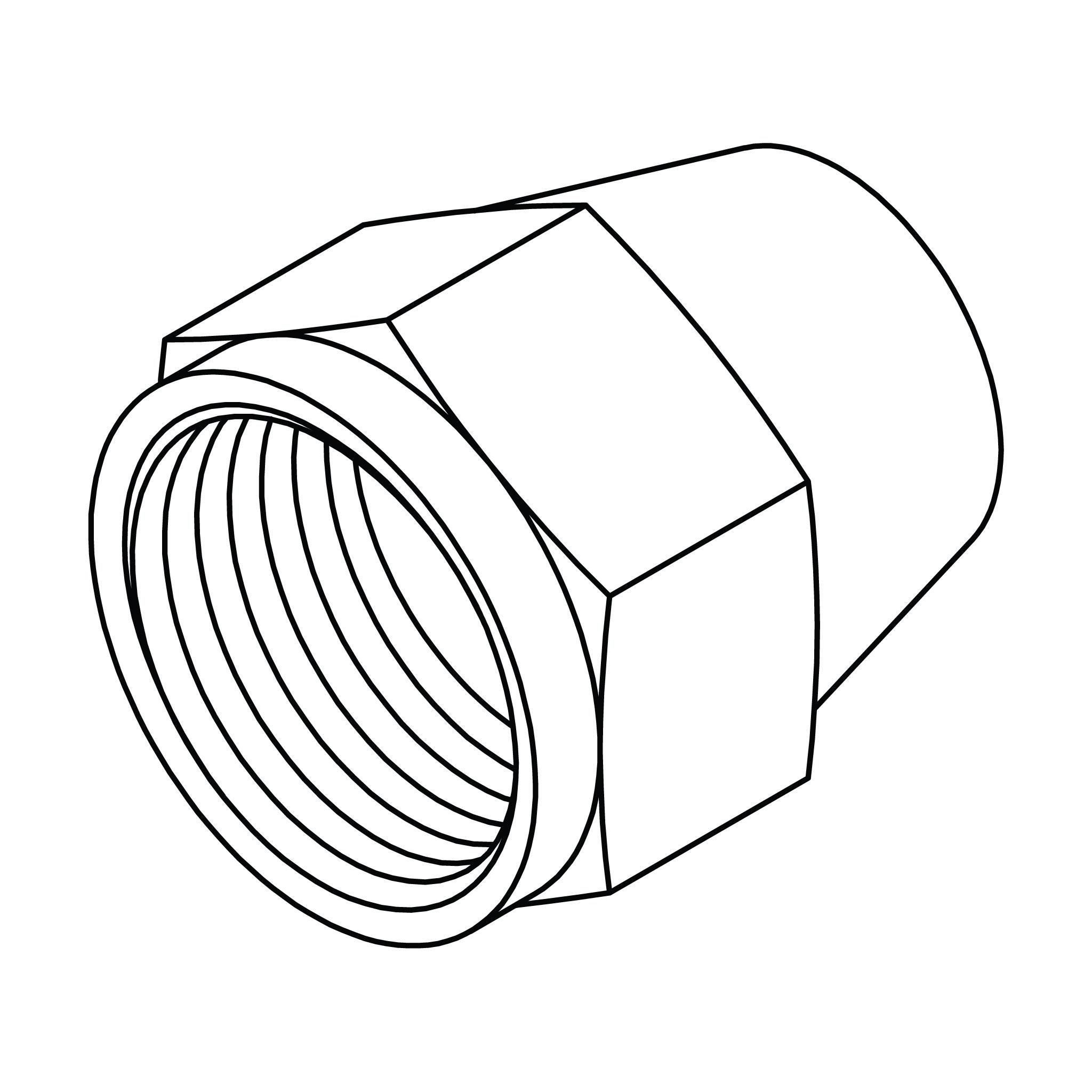 SAE 45&deg; Short Nut
