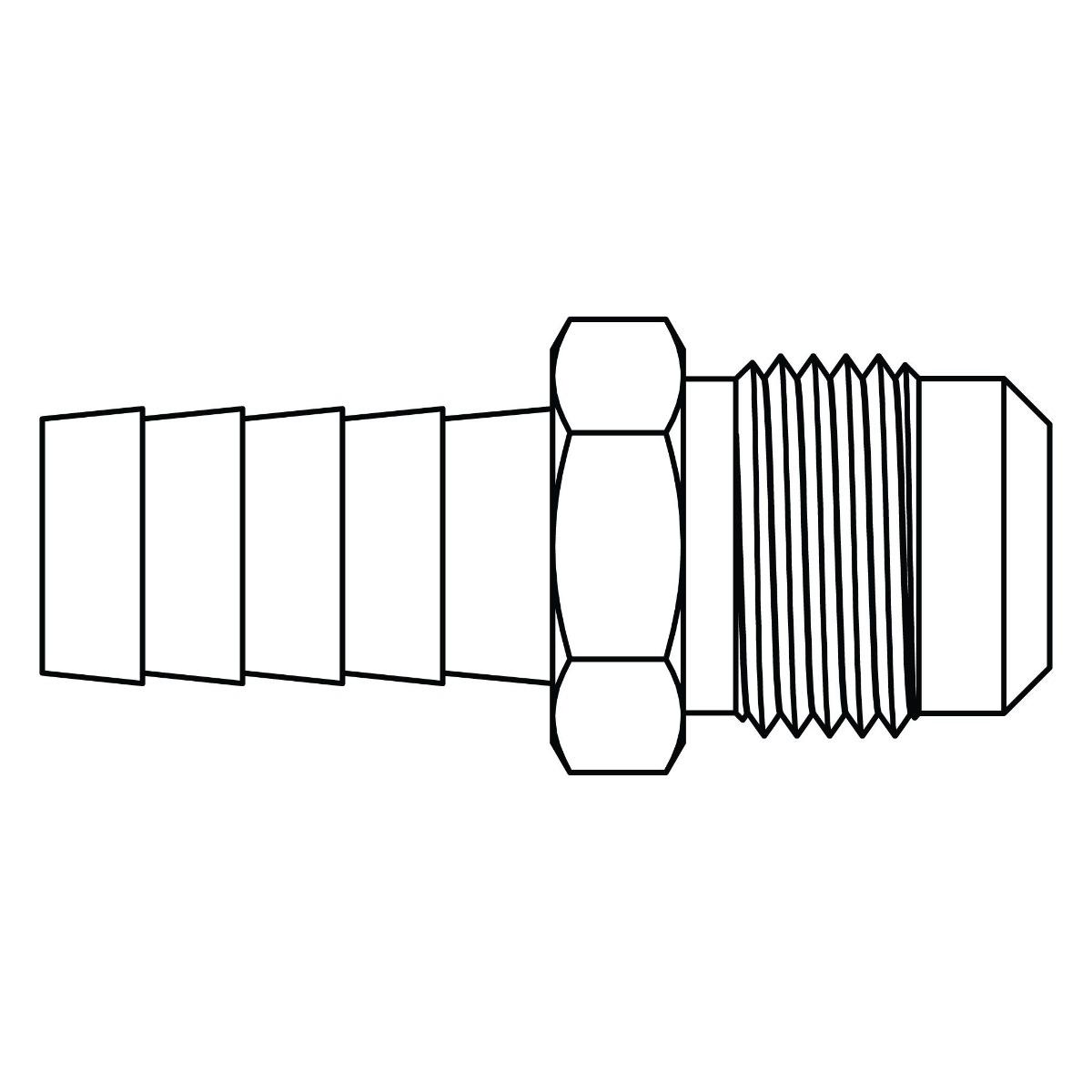 Hose Barb to SAE 45&deg; Flare