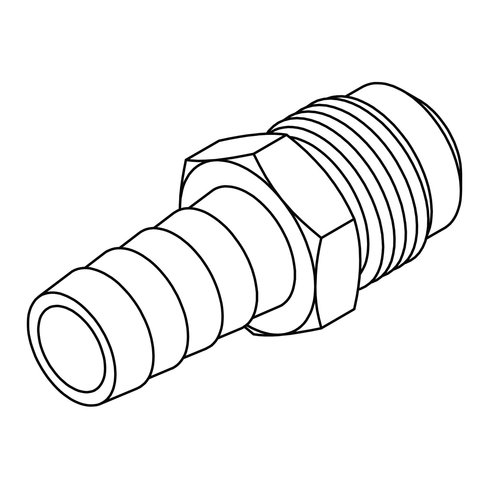 Hose Barb to SAE 45&deg; Flare