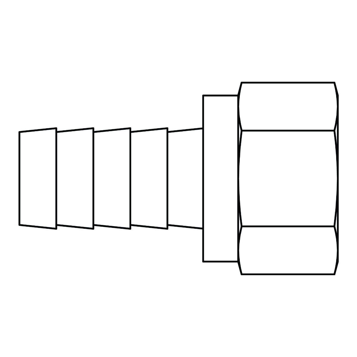 Hose Barb to JIC Swivel