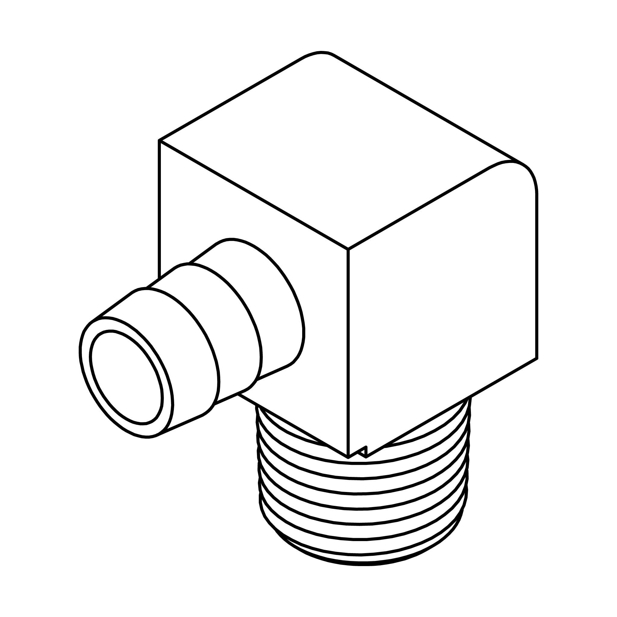 Hose Barb to Pipe Elbow 90&deg;