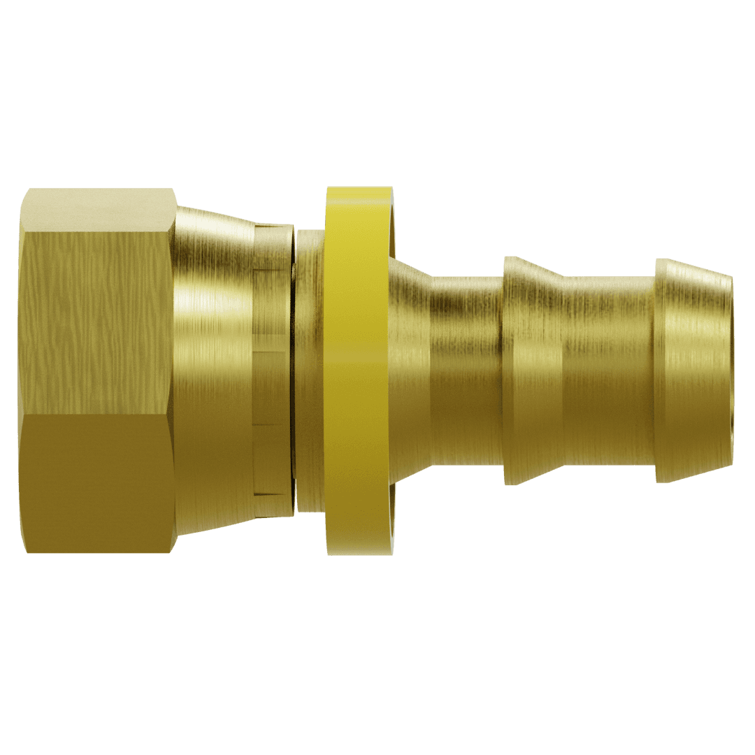 Push-on Barb to JIC Swivel DUAL SEAT 37/45&deg;
