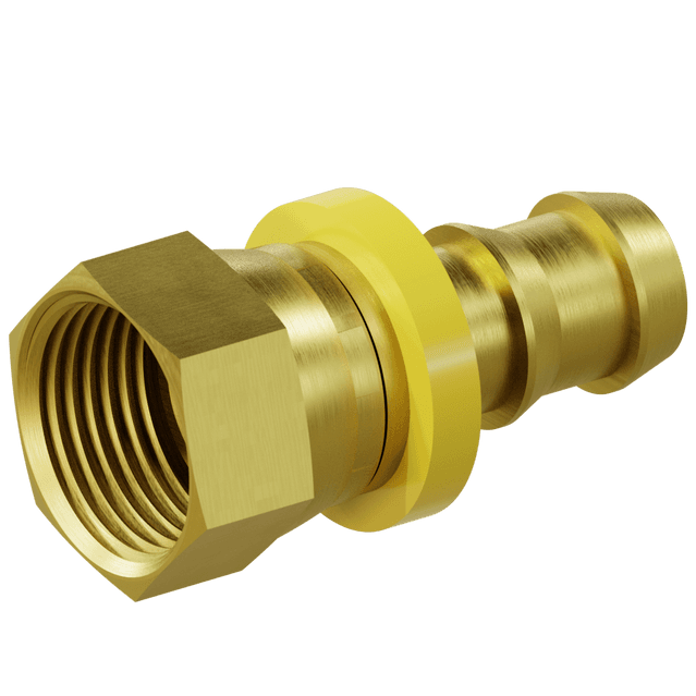 Push-on Barb to JIC Swivel DUAL SEAT 37/45°