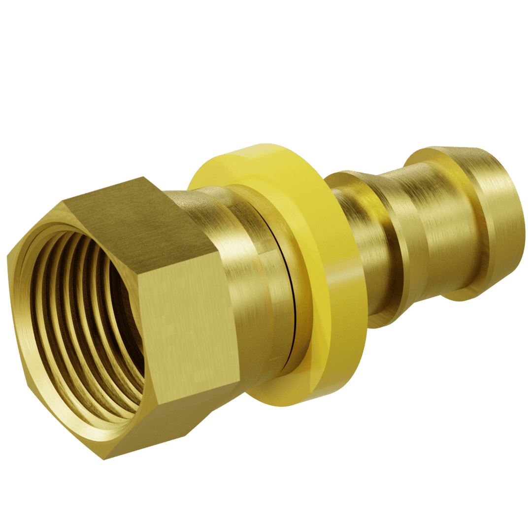 Push-on Barb to JIC Swivel DUAL SEAT 37/45&deg;