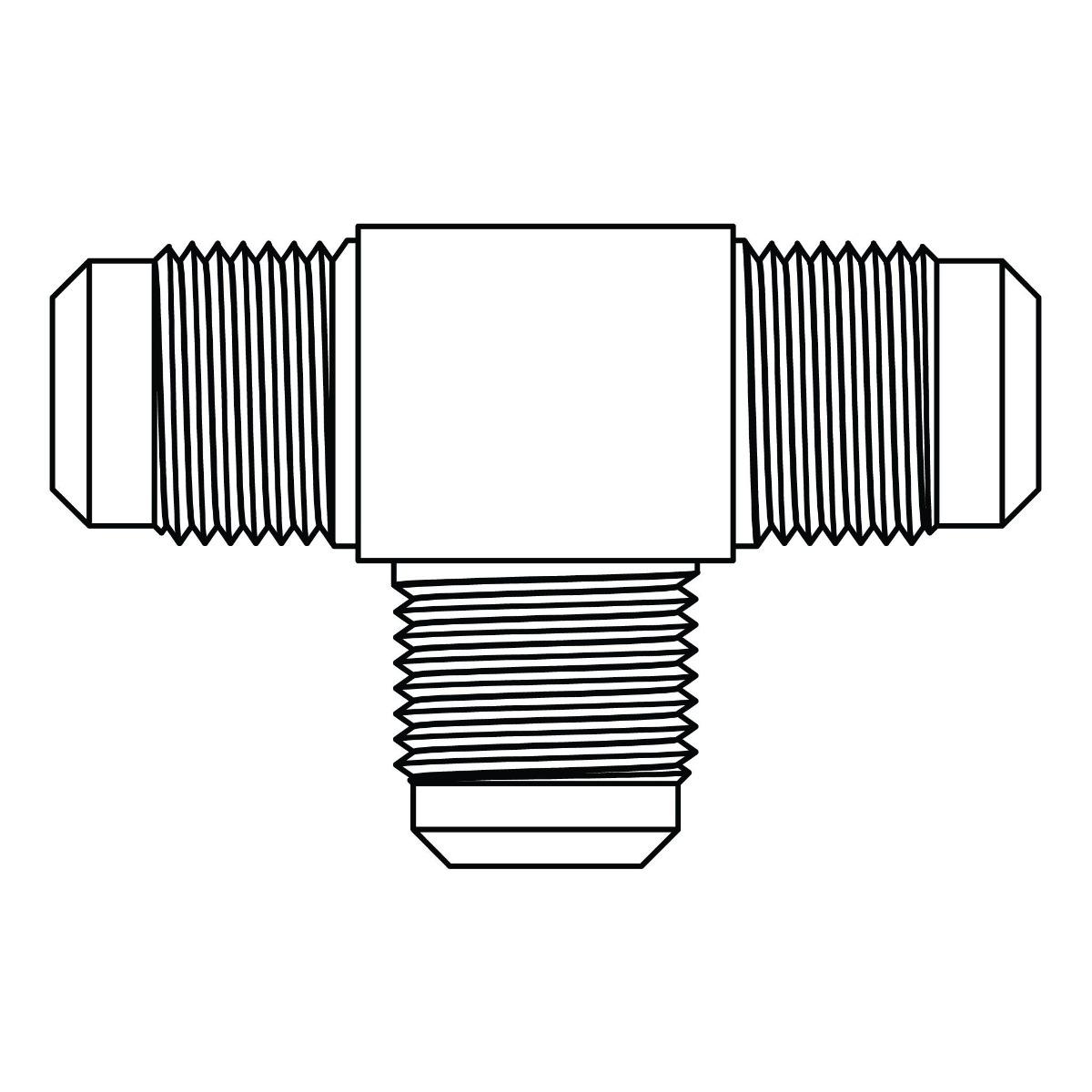 SAE 45&deg; Tube Union Tee