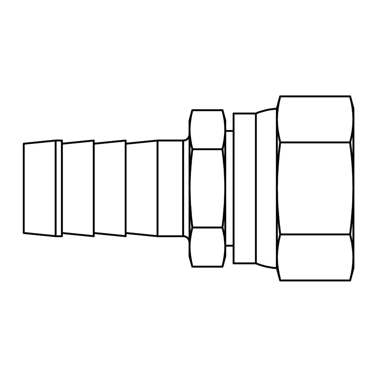 Hose Barb to JIC Swivel
