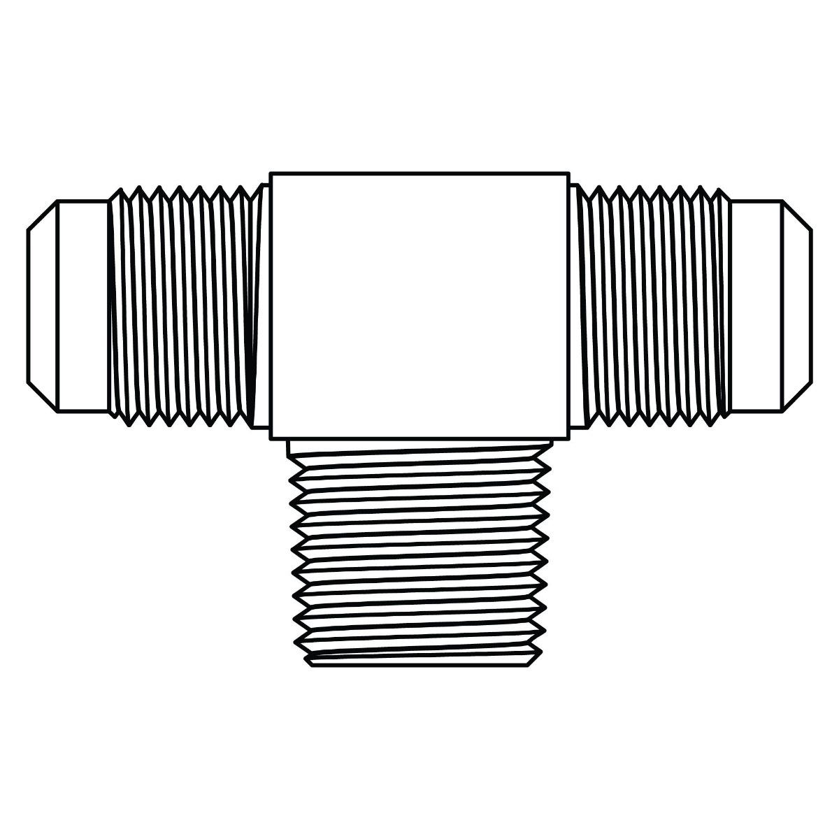 SAE 45&deg; Tube to Pipe Branch Tee