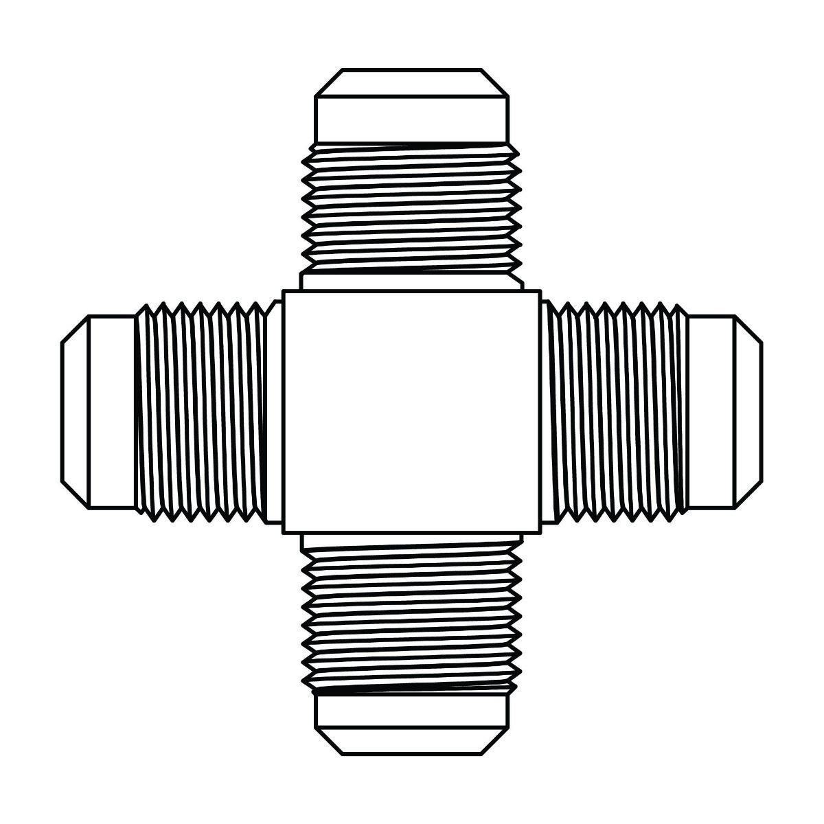 SAE 45&deg; Tube Union Cross