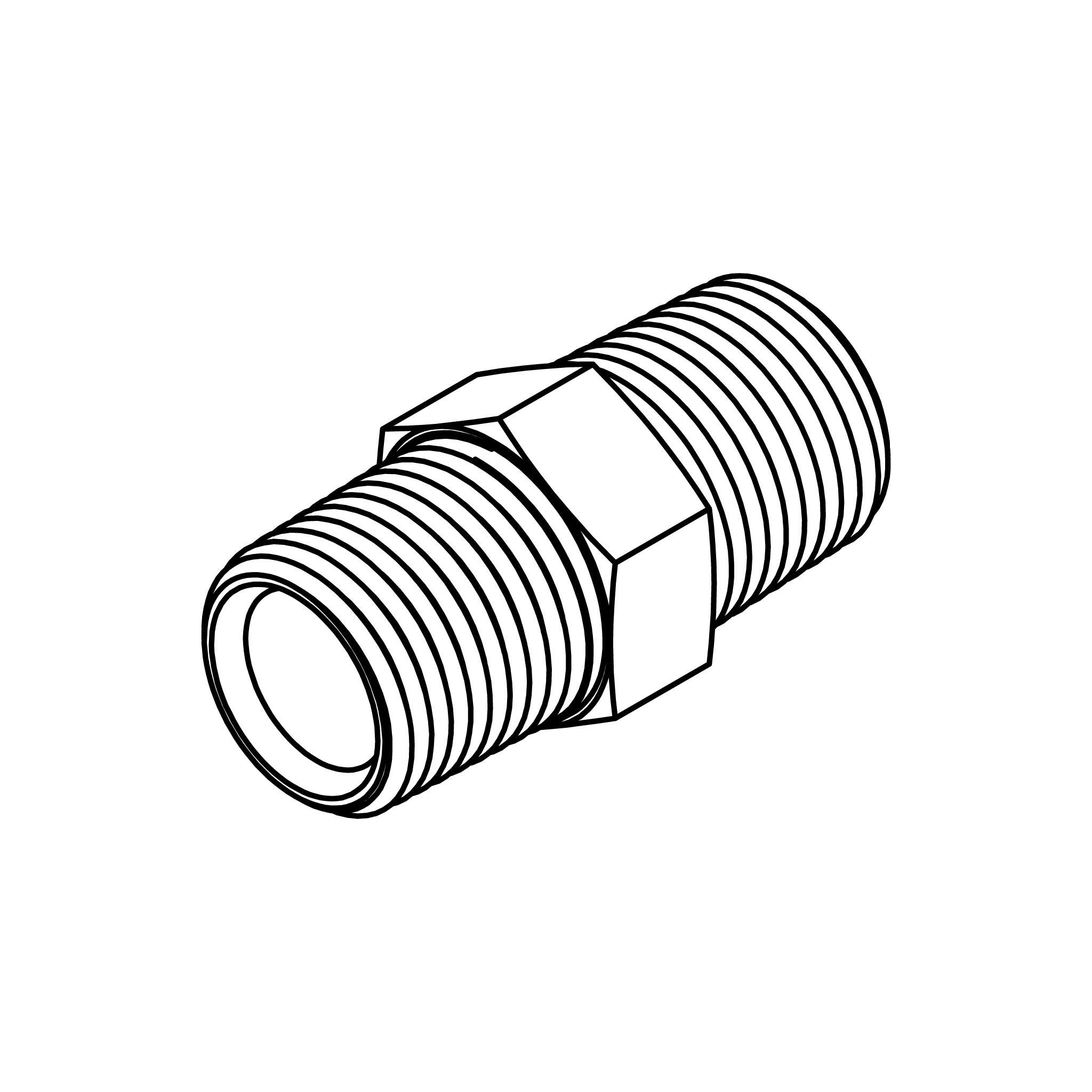 Restricted Hex Pipe Nipple