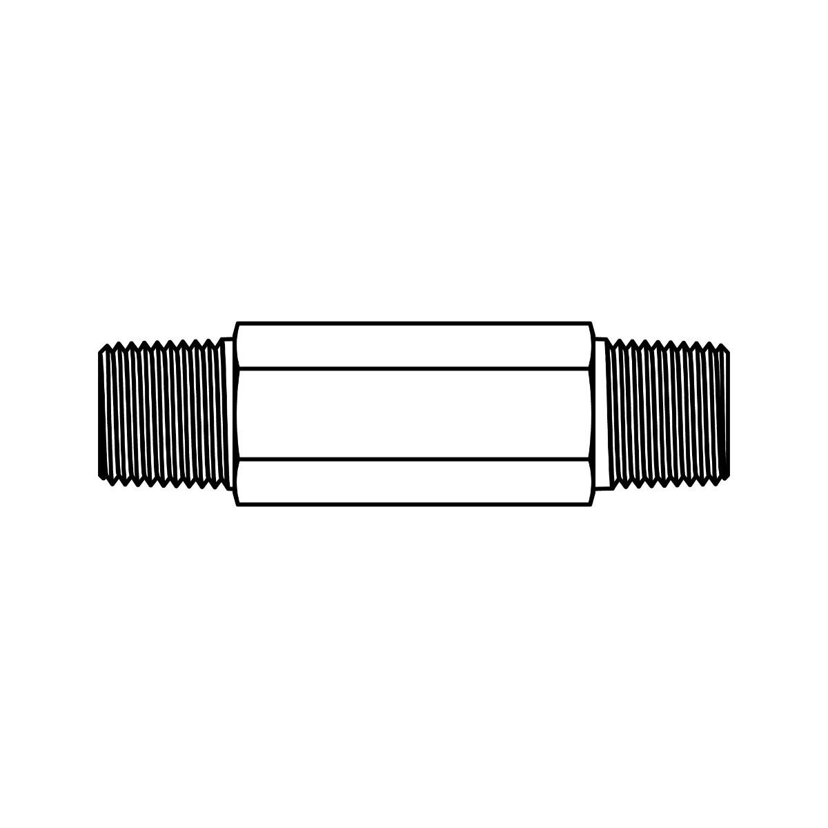 Long Hex Pipe Nipple