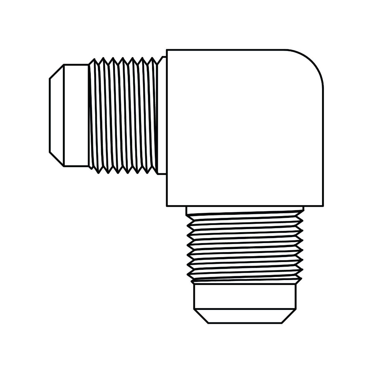 SAE 45&deg; Tube Union Elbow 90&deg;
