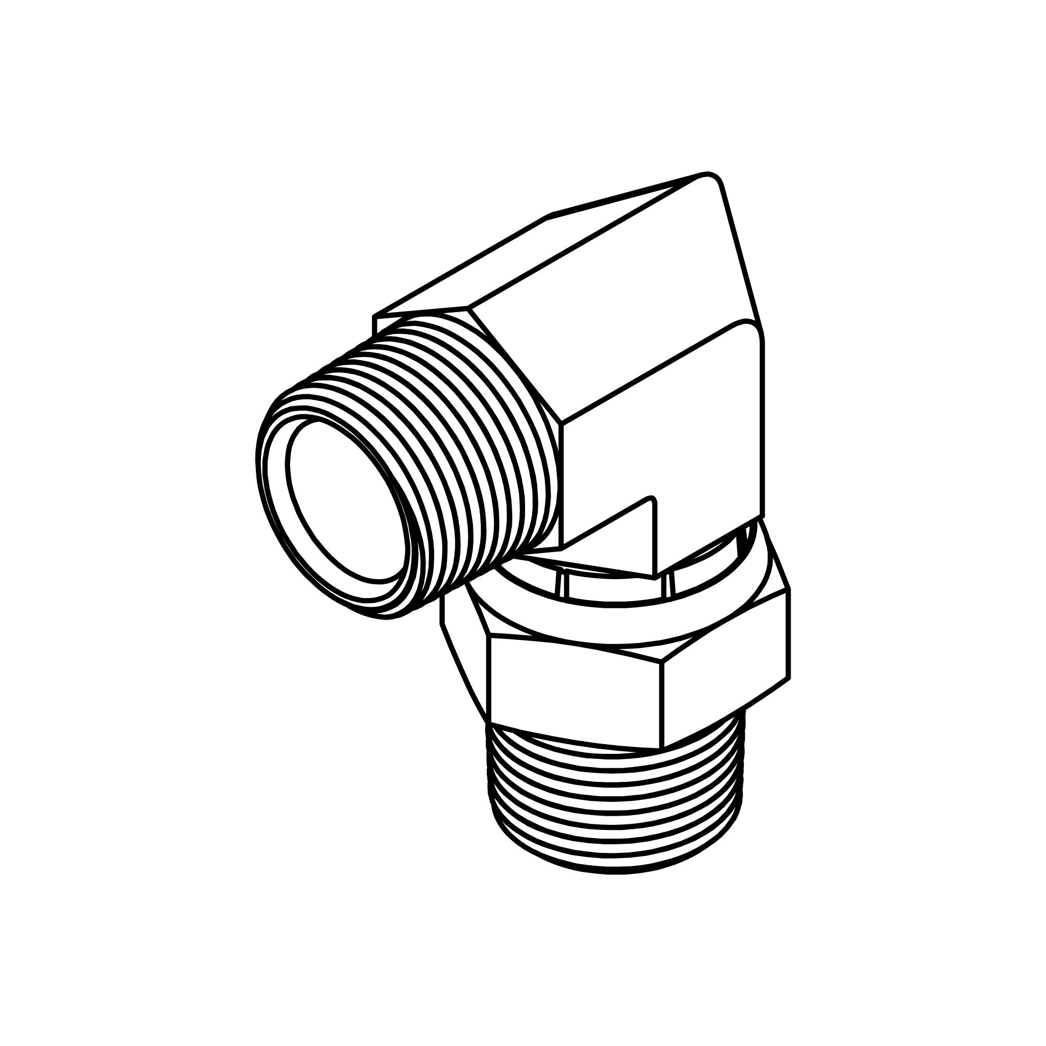 Pipe Swivel Elbow 90&deg;