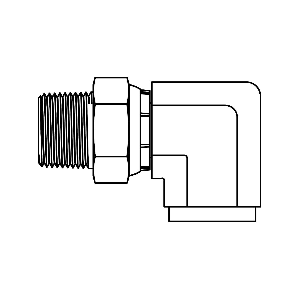 Street Elbow Pipe Swivel 90&deg;