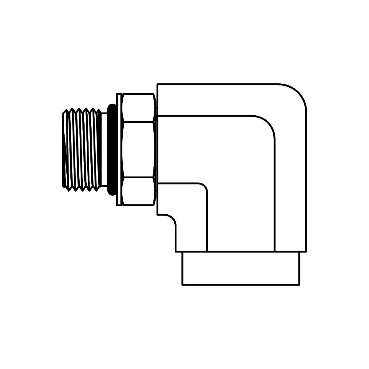 O-Ring Adjustable Street Elbow 90&deg;