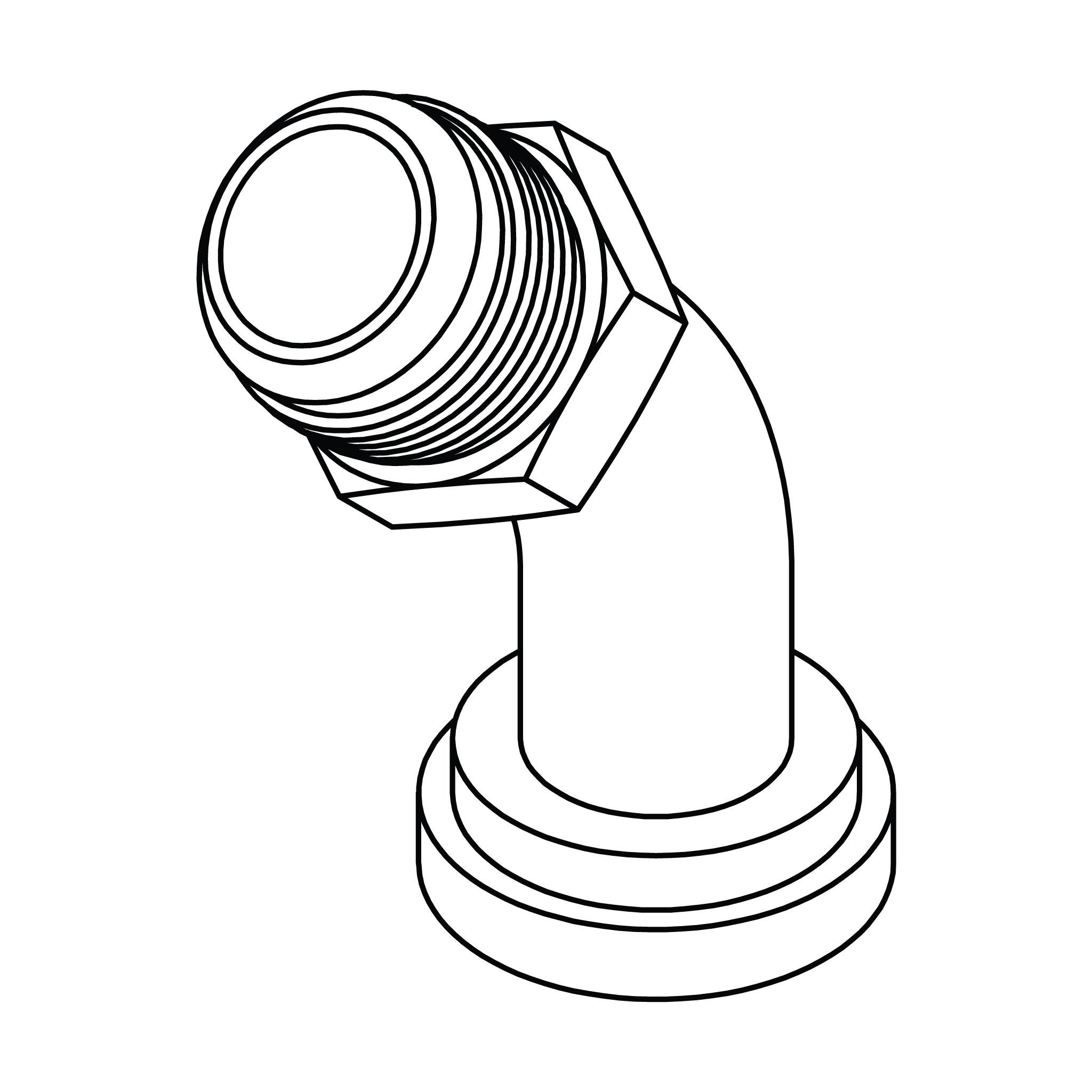 JIC to Flange Elbow 45&deg; - Code 61