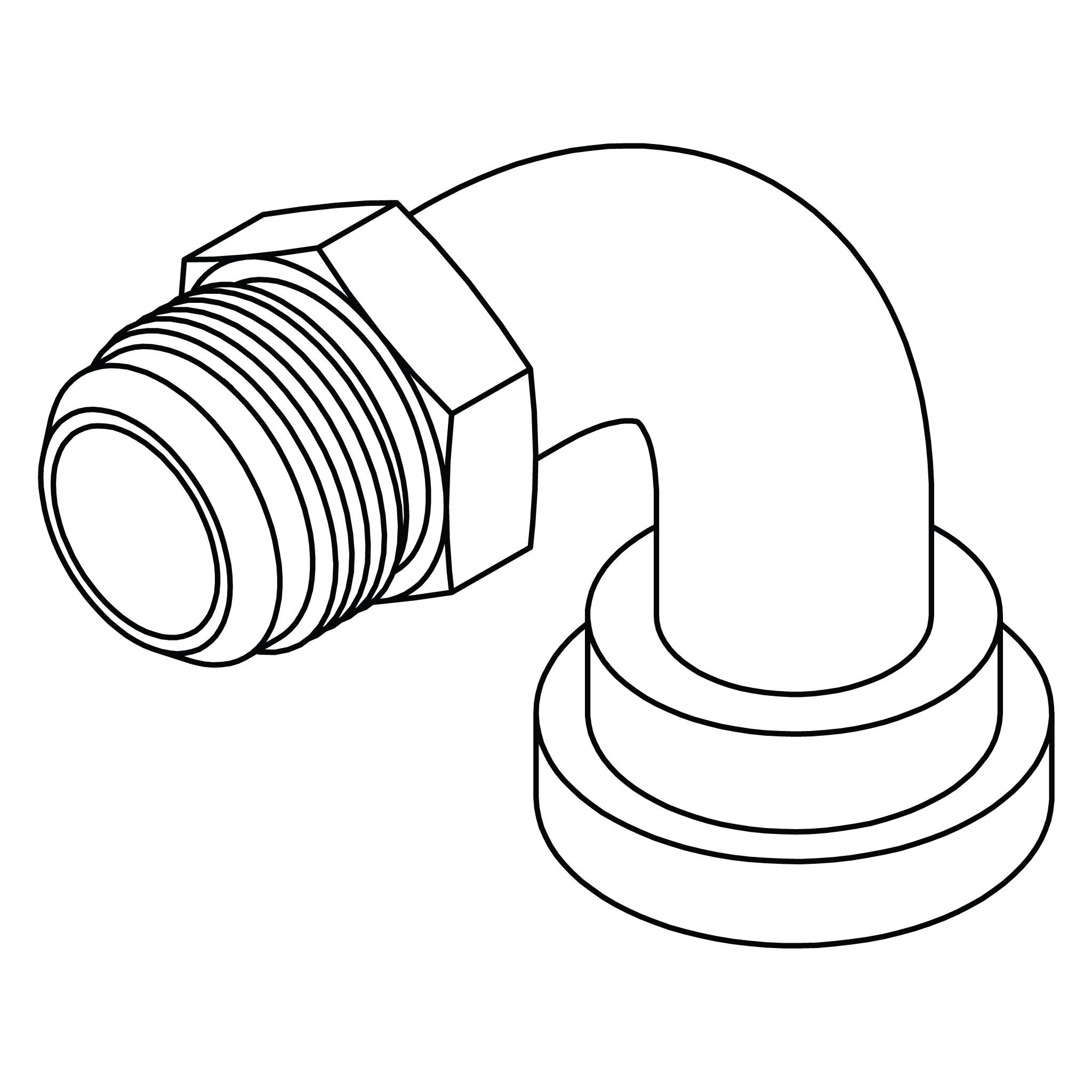 JIC to Flange Elbow 90&deg; - Code 62