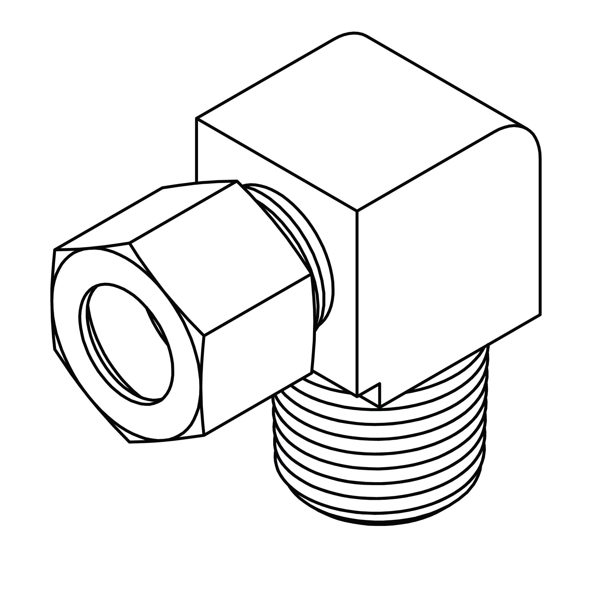 Tube to Pipe Elbow 90&deg;