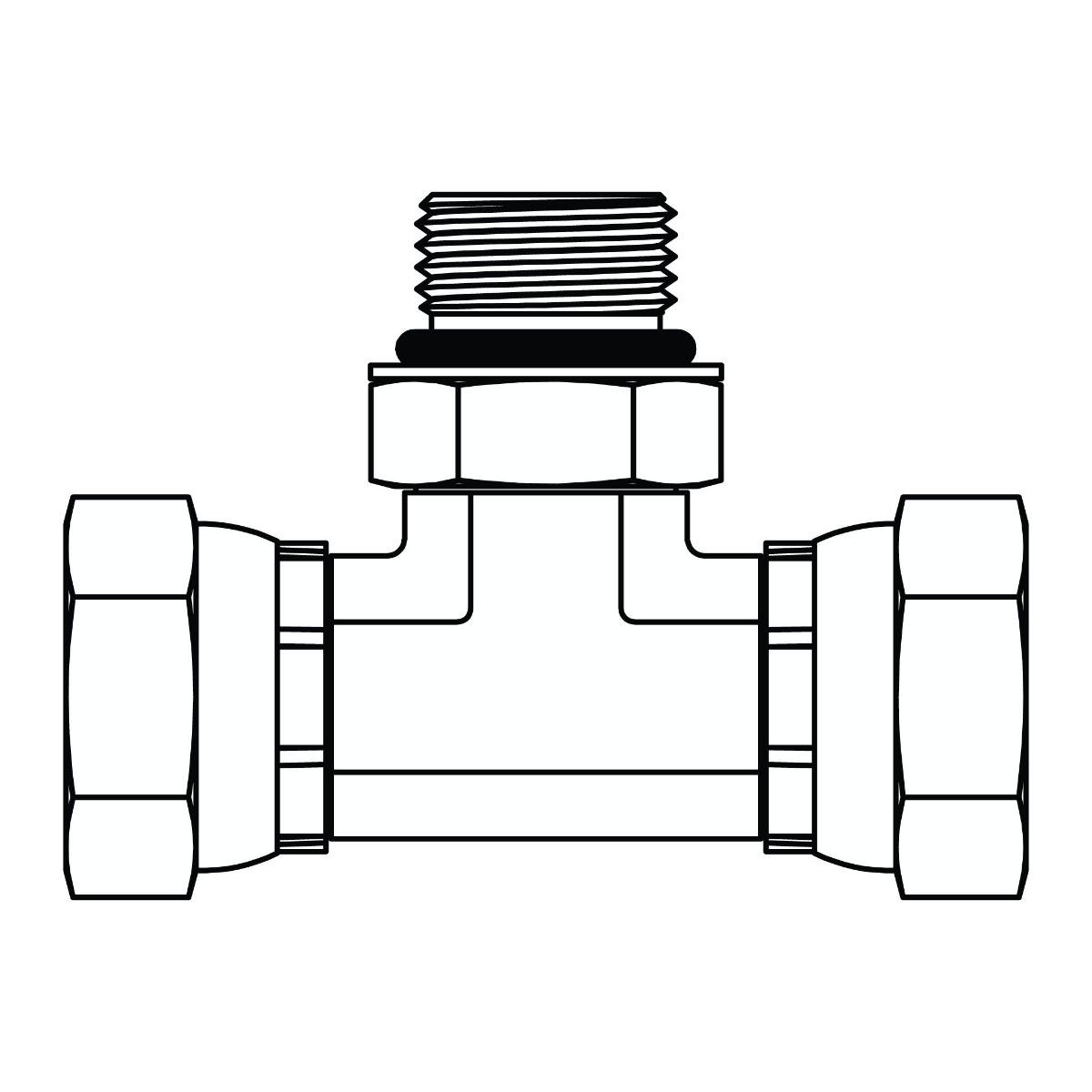 O-Ring to Pipe Swivel Branch Tee