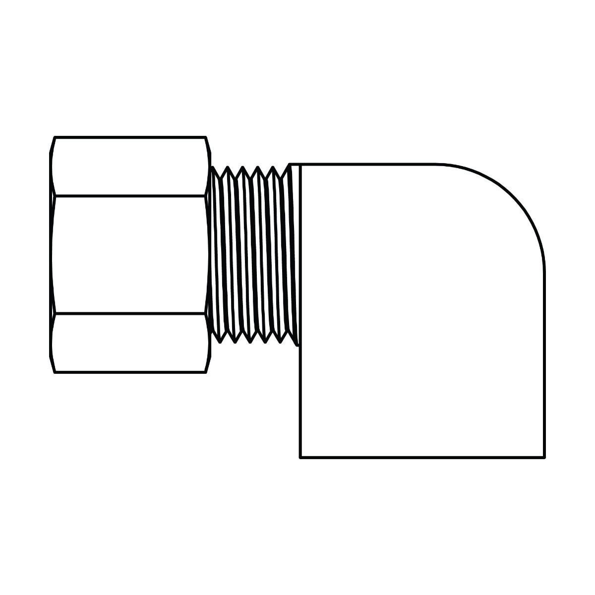 Tube to Pipe Elbow 90&deg;